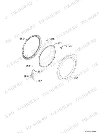 Взрыв-схема сушильной машины Aeg T7DBK860Z - Схема узла Door 003